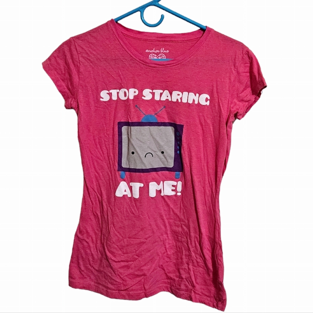 Anchor Blue Pink Short Sleeved Tee